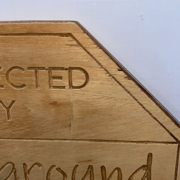 Handcrafted Wooden F••k Around and Find Out Surveillance Yard Sign - Picture 9 of 9